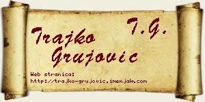 Trajko Grujović vizit kartica